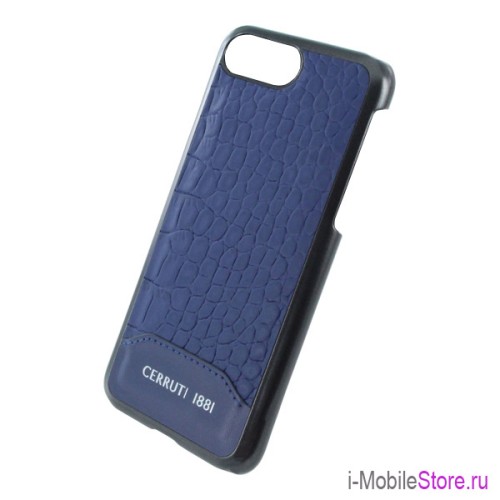 Кожаный чехол Cerruti Croco Leather Hard для iPhone 7 Plus/8 Plus, синий