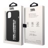 Чехол Lagerfeld Liquid silicone Elongated RSG logo Hard для iPhone 14 Plus, черный