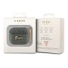 Чехол Guess Glitter flakes Metal logo с карабином для Airpods 3 (2021), зеленый