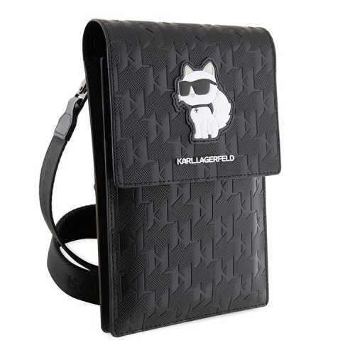 Karl Lagerfeld для смартфонов сумка Wallet Phone Pouch Saffiano Monogram NFT Choupette Black