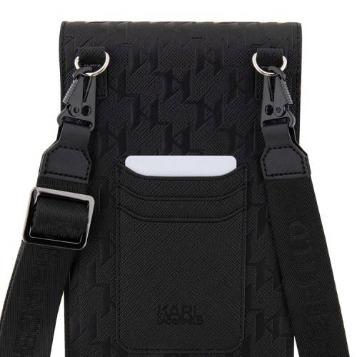 Karl Lagerfeld для смартфонов сумка Wallet Phone Pouch Saffiano Monogram NFT Choupette Black
