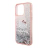 Hello Kitty для iPhone 15 Pro чехол Liquid Glitter Kitty Head Hard Pink