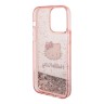 Hello Kitty для iPhone 15 Pro чехол Liquid Glitter Kitty Head Hard Pink