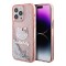 Hello Kitty для iPhone 15 Pro чехол Liquid Glitter Kitty Head Hard Pink