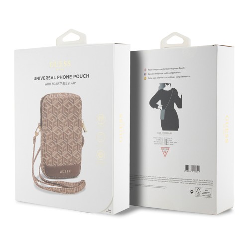 Guess для смартфонов сумка Wallet Zipper Pouch G CUBE Brown