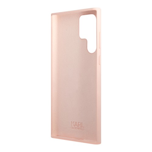 Karl Lagerfeld для Galaxy S24 Ultra чехол Liquid silicone NFT Choupette Hard Pink