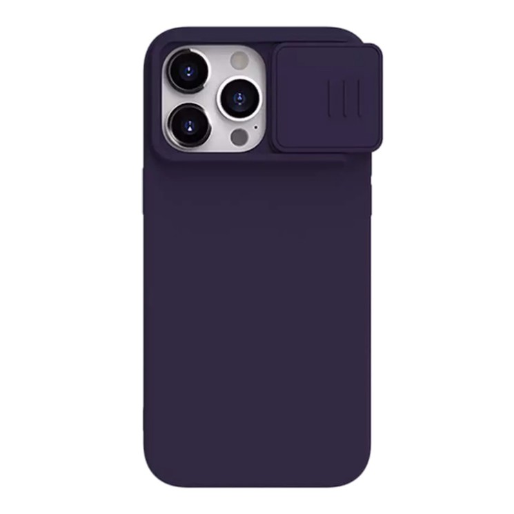 Nillkin для iPhone 15 Pro Max чехол CamShield Silky Magnetic Silicone Dark Purple (magsafe)