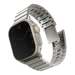 Uniq для Apple Watch 49-46-45-44 mm ремешок Strova MAG Strap Link Steel Silver