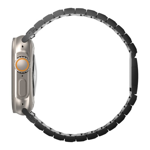 Uniq для Apple Watch 49-46-45-44 mm ремешок Strova MAG Strap Link Steel Silver