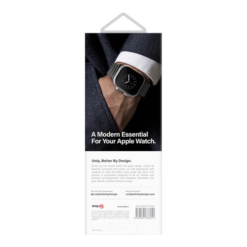 Uniq для Apple Watch 49-46-45-44 mm ремешок Strova MAG Strap Link Steel Silver