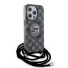 Karl Lagerfeld для iPhone 15 Pro Max чехол Crossbody PC/TPU NFT Karl&Choup Head черный (MagSafe) +Cord