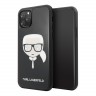Чехол Karl Lagerfeld Double layer Karl's Head Hard Glass для iPhone 11 Pro Max, черный