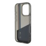 BMW для iPhone 16 Pro чехол Motorsport PC/TPU Tricolor Vert stripes Black