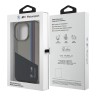 BMW для iPhone 16 Pro чехол Motorsport PC/TPU Tricolor Vert stripes Black