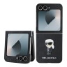 Karl Lagerfeld для Galaxy Z Flip 6 чехол PU-кожа Saffiano Monogram Karl ikonik метал.значок, черный