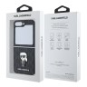 Karl Lagerfeld для Galaxy Z Flip 6 чехол PU-кожа Saffiano Monogram Karl ikonik метал.значок, черный