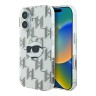 Karl Lagerfeld для iPhone 16 чехол PC/TPU Monogram NFT Choupette Transparent