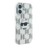 Karl Lagerfeld для iPhone 16 чехол PC/TPU Monogram NFT Choupette Transparent