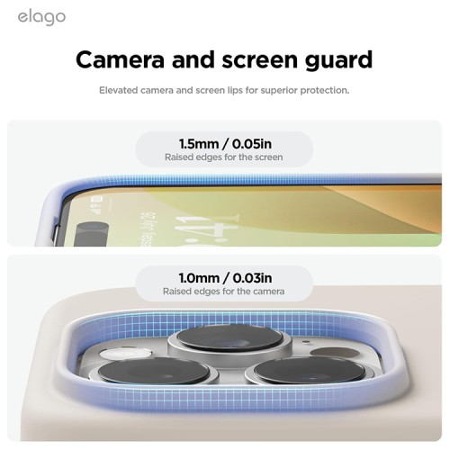 Elago для iPhone 16 Pro чехол Soft silicone (Liquid) Stone