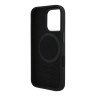 BMW для iPhone 16 Pro чехол M-Collection Liquid silicone Lines Metal camera Hard Black (MagSafe)