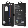 BMW для iPhone 16 Pro чехол M-Collection Liquid silicone Lines Metal camera Hard Black (MagSafe)