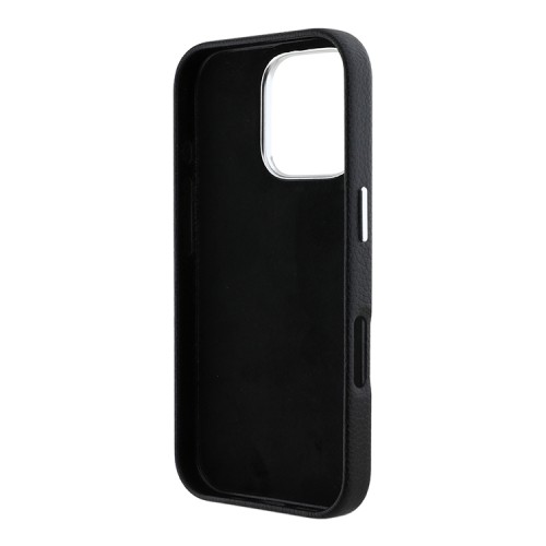 Karl Lagerfeld для iPhone 16 Pro чехол Full Wrapped Grained leather Black