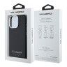 Karl Lagerfeld для iPhone 16 Pro чехол Full Wrapped Grained leather Black