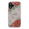 Guess для iPhone 16 чехол PU Flowers Roses Hard Pink (MagSafe)