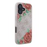 Guess для iPhone 16 чехол PU Flowers Roses Hard Pink (MagSafe)