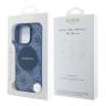 Guess для iPhone 16 Pro чехол PU 4G with Round Patch Metal logo Hard Blue (MagSafe)