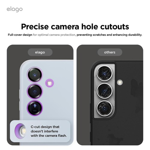 Elago для Galaxy S25 чехол Soft silicone (Liquid) Light Blue