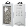 Karl Lagerfeld для iPhone 16 чехол PC/TPU Leopard Brown (MagSafe)