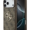 Guess для iPhone 17 Pro Max чехол PU 4G Big metal logo Hard Brown