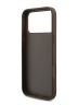 Guess для iPhone 17 Pro Max чехол PU 4G Big metal logo Hard Brown