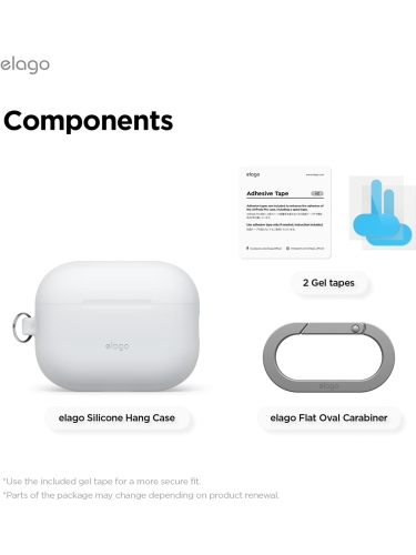 Elago для AirPods Pro 3 чехол Silicone Hang case Nightglow Blue