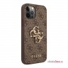 Чехол Guess 4G Big metal logo Hard для iPhone 12 | 12 Pro, коричневый