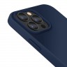 Силиконовый чехол Uniq LINO для iPhone 13 Pro, синий