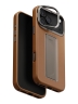 Uniq для iPhone 17 Pro Max чехол Heldro PRO Leatherette + FlexGrip & Camera stand Caramel (MagSafe)