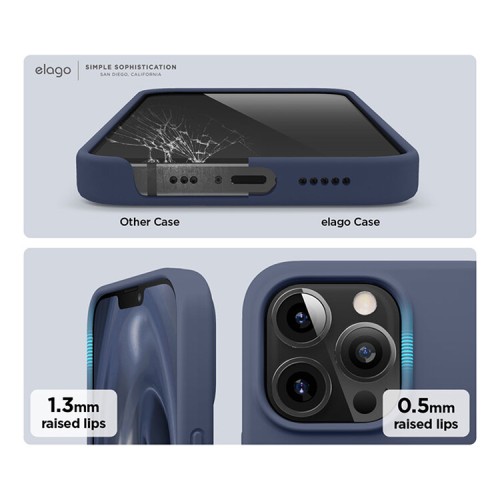 Чехол Elago MagSafe Soft Silicone для iPhone 13 Pro Max, синий