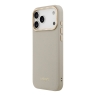 Lacoste для iPhone 17 Pro Max чехол PU Grained Metal Foil logo & Cam Hard Taupe/Gold (MagSafe)