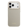 Lacoste для iPhone 17 Pro Max чехол PU Grained Metal Foil logo & Cam Hard Taupe/Gold (MagSafe)