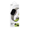 Uniq для Apple Watch 49/46/45/44 mm ремешок Strova Flex Steel Band Titanium Silver/Lime Green
