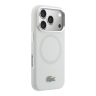 Lacoste для iPhone 17 Pro Max чехол Liquid silicone Lacquer Metal logo & Cam Hard Grey (MagSafe)