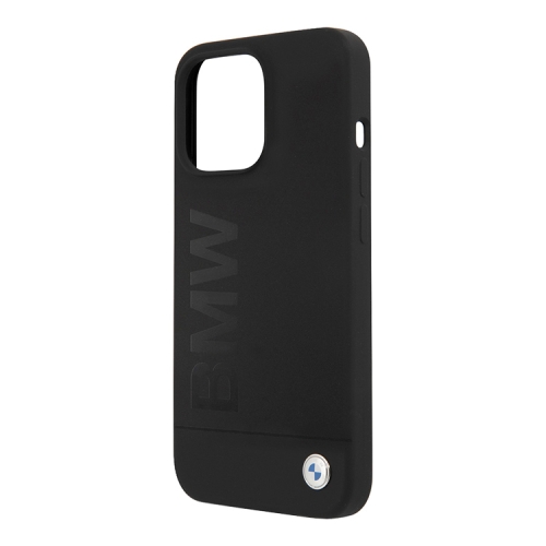 Чехол BMW Signature Liquid Silicone Laser logo для iPhone 13 Pro Max, черный (Magsafe)
