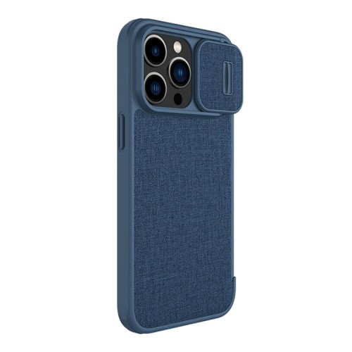 Чехол Nillkin Qin Pro (Cloth) для iPhone 14 Pro Max, Elite Blue