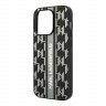 Чехол Lagerfeld PU Monogram Vertical logo Hard для iPhone 14 Pro, серый