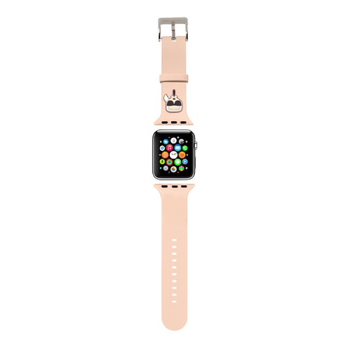 Ремешок Karl Lagerfeld Silicone Karl head для Apple Watch 49-46-45-44 mm, розовый