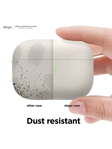 Чехол Elago Liquid case with Round strap для AirPods Pro 2, бежевый