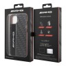 Чехол AMG Double layer Carbon pattern для iPhone 14, черный