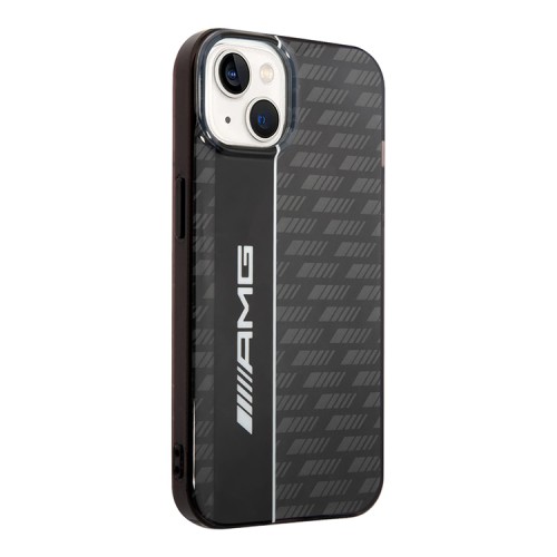 Чехол AMG Double layer Carbon pattern для iPhone 14, черный